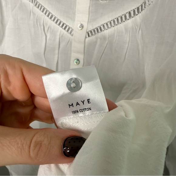 MAYE 100% Cotton Mariposa Shirt NWT Size Medium - Picture 9 of 9